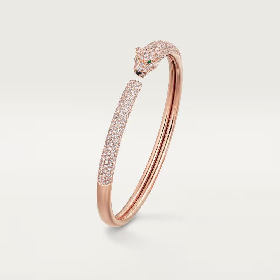 [⭐⭐JeweliWhal]PANTHERE FULL DIAMOND OPEN BRACELET