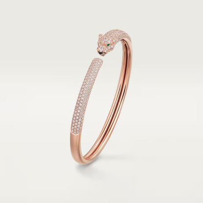[⭐⭐JeweliWhal]PANTHERE FULL DIAMOND OPEN BRACELET