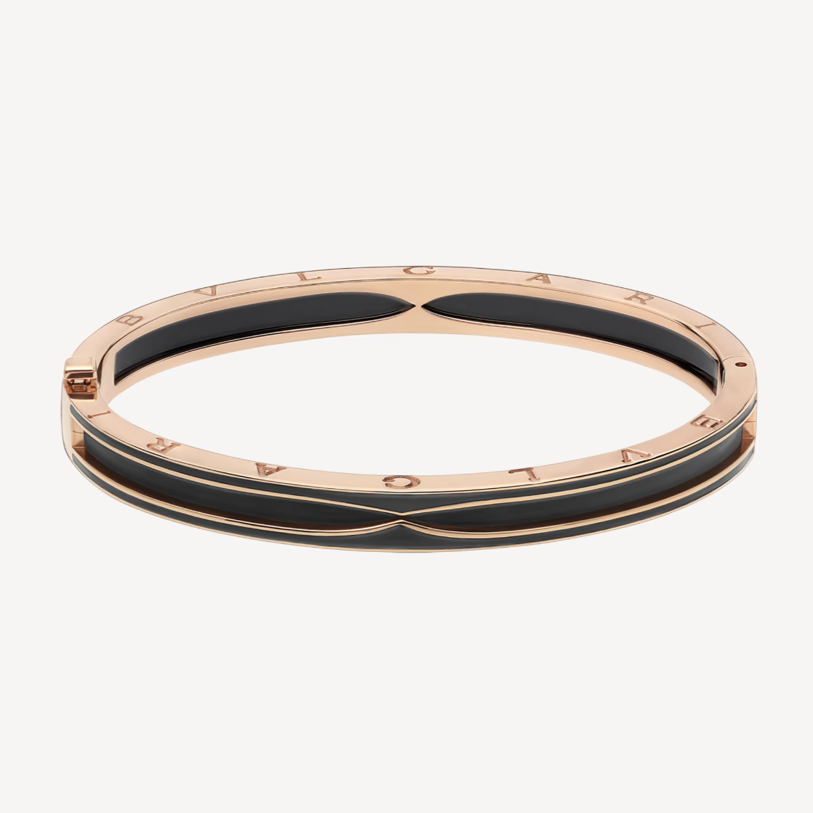 [⭐⭐JeweliWhal]ZERO 1 PINK GOLD WITH MATTE BLACK CERAMIC BRACELET
