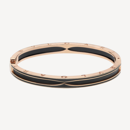 [⭐⭐JeweliWhal]ZERO 1 PINK GOLD WITH MATTE BLACK CERAMIC BRACELET