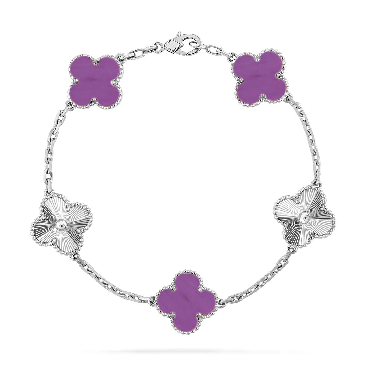 [⭐⭐JeweliWhal] KOLLEKTION CLOVER 5-MOTIV ARMBAND VIOLETT