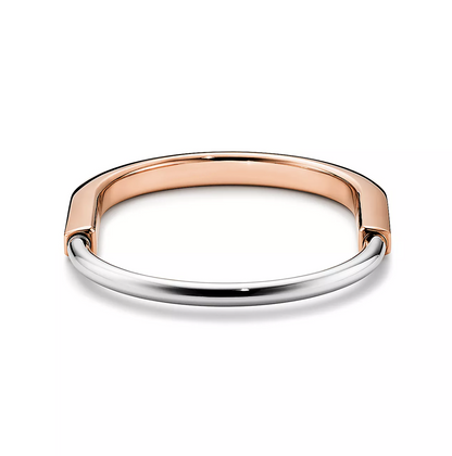 [JeweliWhal]LOCK BRACELET ROSE AND WHITE GOLD