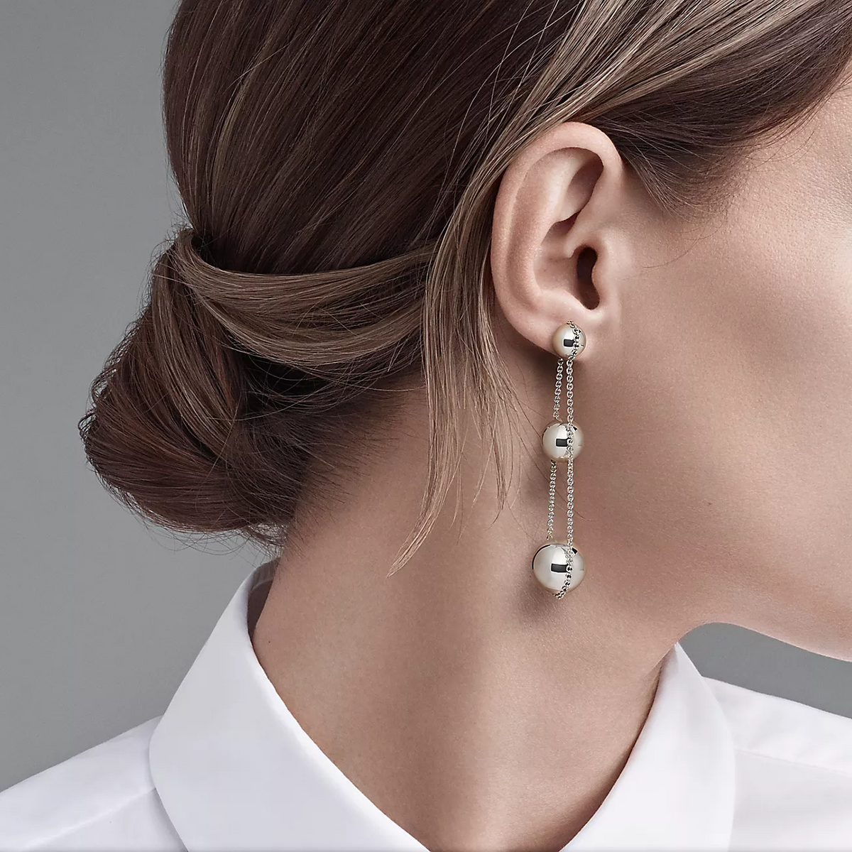 [JeweliWhal]TRIPLE DROP SILVER EARRINGS