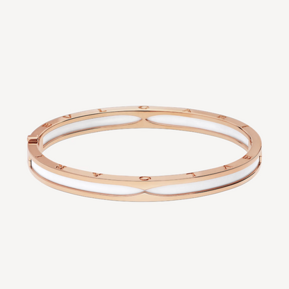 [⭐⭐JeweliWhal]ZERO 1 ROSÉGOLD MIT WEISSEM KERAMIKARMBAND