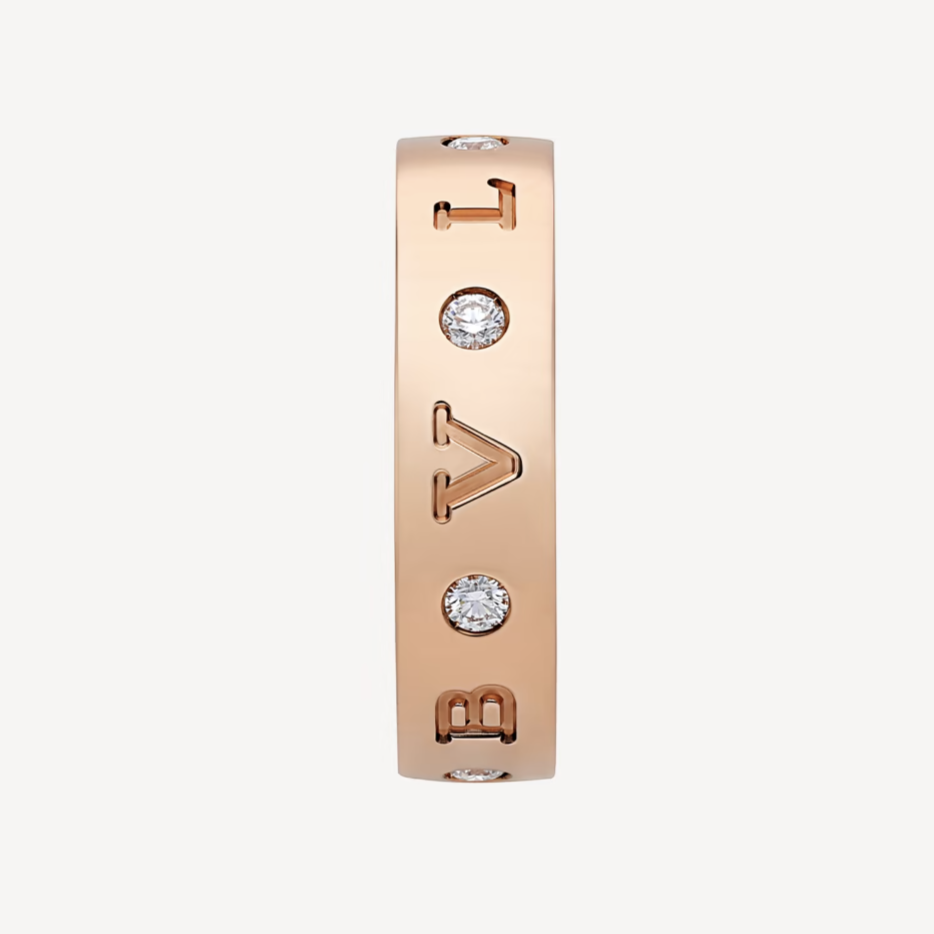 [⭐⭐JeweliWhal]ZERO 1 ESSENTIAL PINK GOLD BAND WITH DIAMONDS RING