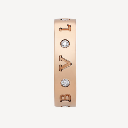 [⭐⭐JeweliWhal]ZERO 1 ESSENTIAL PINK GOLD BAND WITH DIAMONDS RING