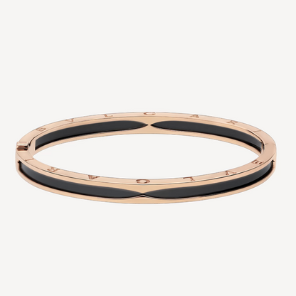 [⭐⭐JeweliWhal]ZERO 1 PINK GOLD WITH BLACK CERAMIC BRACELET