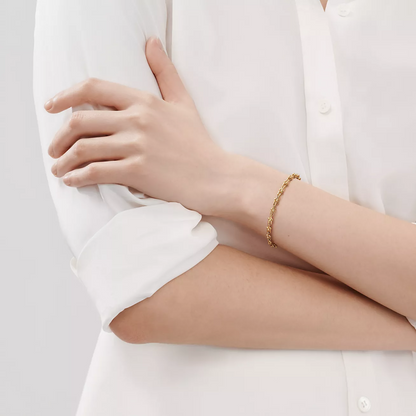 [JeweliWhal]HARDWEAR MICRO LINK 44 MOTIF GOLD BRACELET