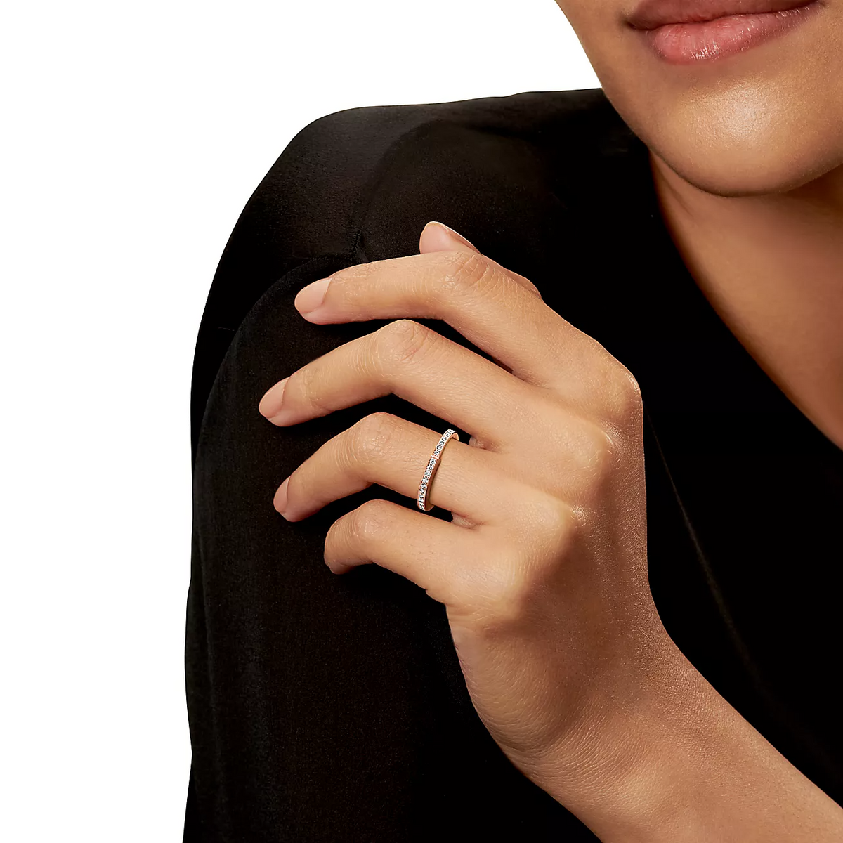 [JeweliWhal]LOCK RING PINK GOLD DIAMOND PAVED
