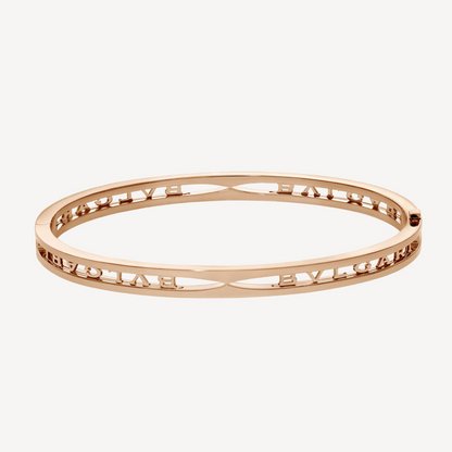 [⭐⭐JeweliWhal]ZERO 1 SPIRAL-LOGO-ARMBAND IN ROSÉGOLD