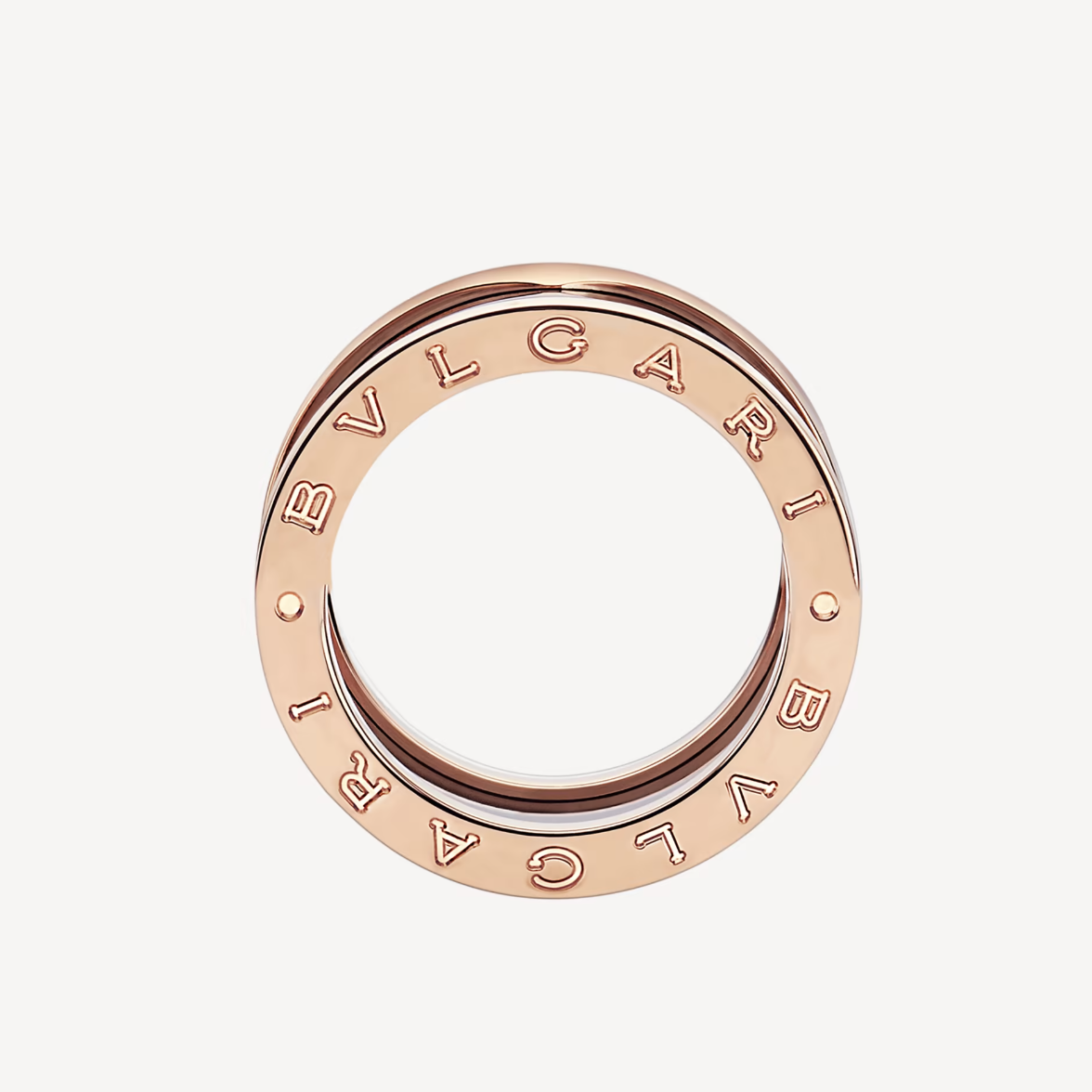 [⭐⭐JeweliWhal]ZERO 1 RING MIT VIER BÄNDERN UND SCHWARZER KERAMIKSPIRALE IN ROSÉGOLD