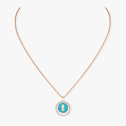 [⭐⭐JeweliWhal]Demo MOVE 1 DIAMOND TURQUOISE PINK GOLD DIAMOND NECKLACE
