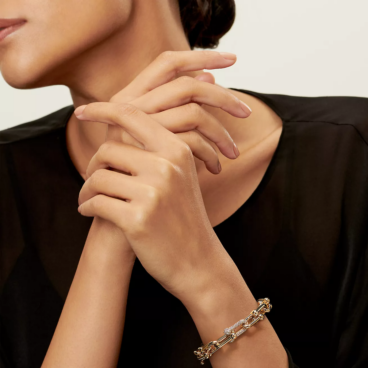 [JeweliWhal]HARDWEAR LARGE LINK GOLD DIAMOND BRACELET