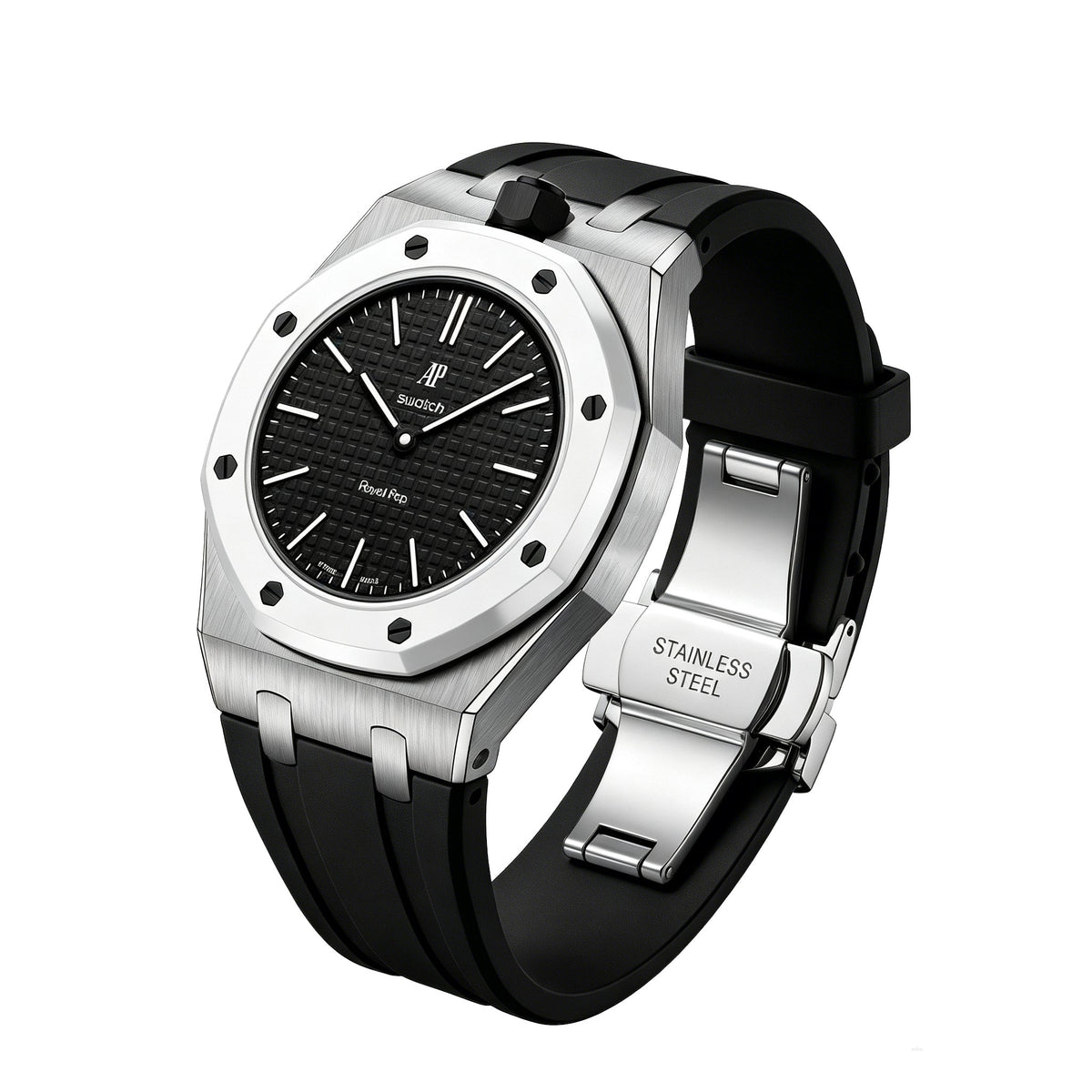 Royal Oak Pop Exklusives Stahlgehäuse & Silikonarmband mit Halterung