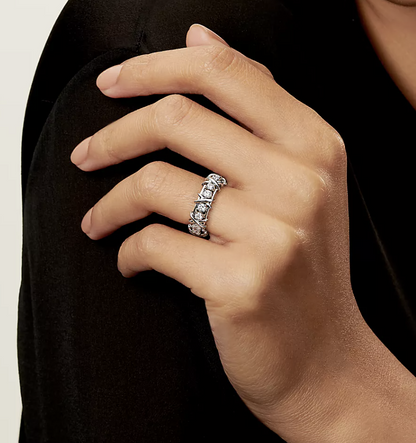 [JeweliWhal]SIXTEEN STONE SILVER RING