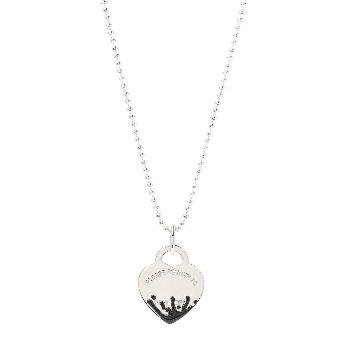 [JeweliWhal]COLOUR HEART SPLASH TAG NECKLACE