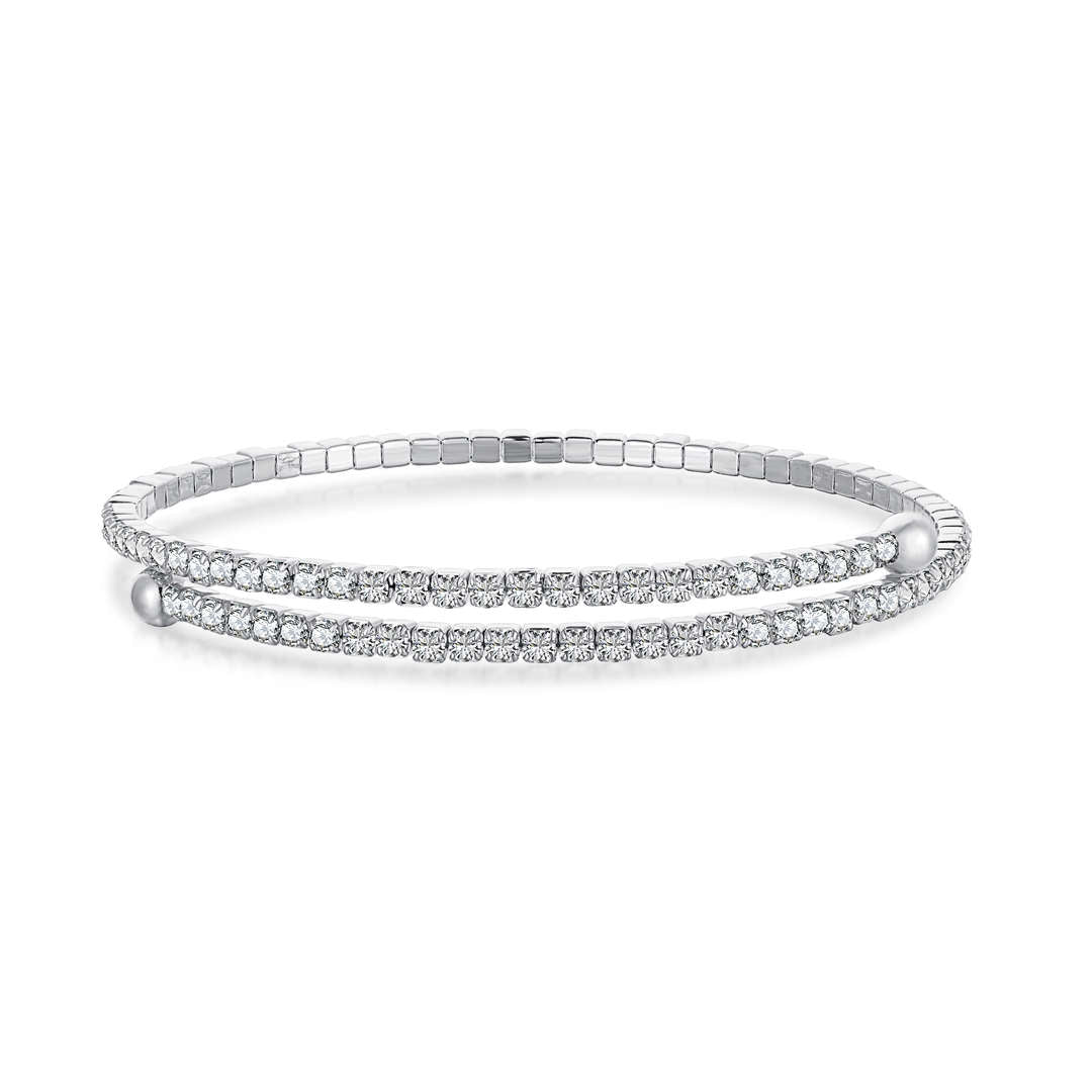 [Manual]Row of Diamonds Round Fashion Bracelet