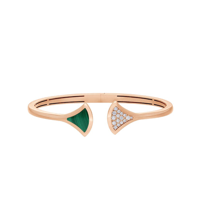 [⭐⭐JeweliWhal]DREAM BRACELET OPEN MALACHITE PINK GOLD
