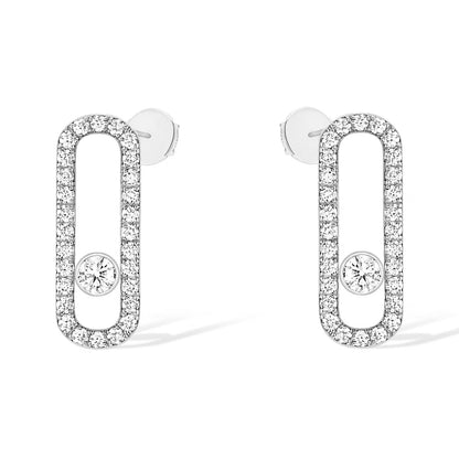 [⭐⭐JeweliWhal]MOVE UNO STUD DIAMOND PAVED EARRINGS