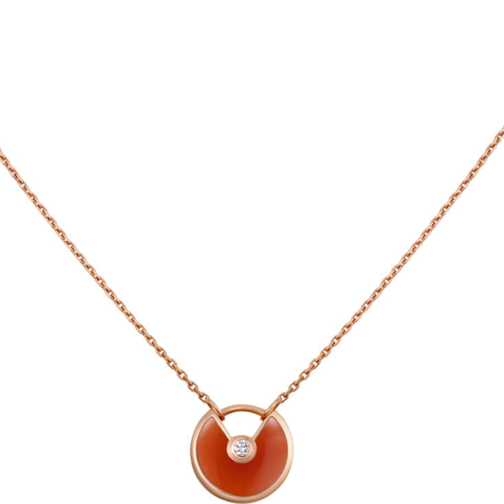 [⭐⭐JeweliWhal]AMULETTE GOLD KARNEOL ONYX HALSKETTE
