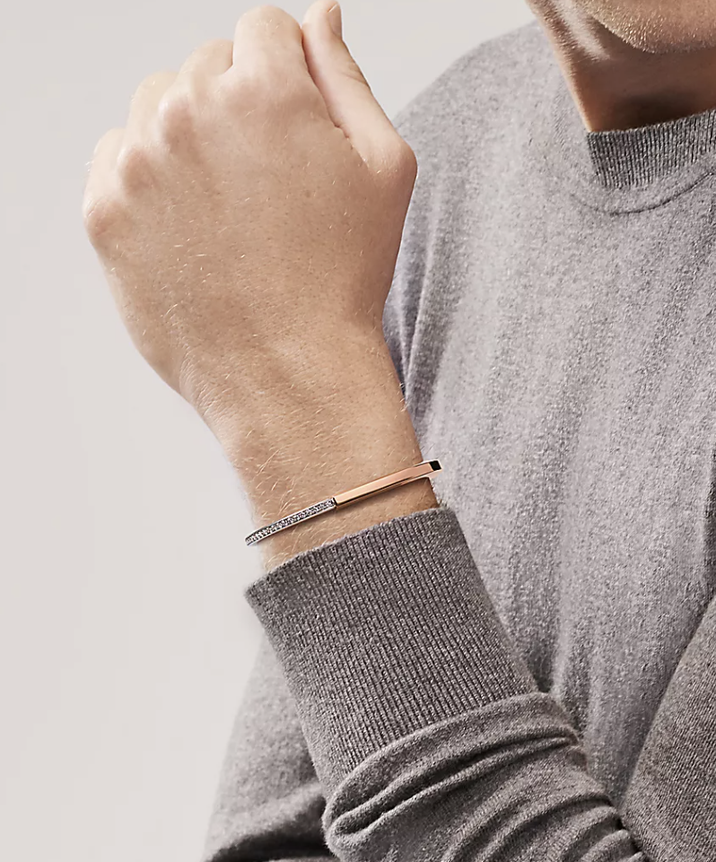 [JeweliWhal]LOCK BRACELET ROSE AND WHITE GOLD DIAMOND