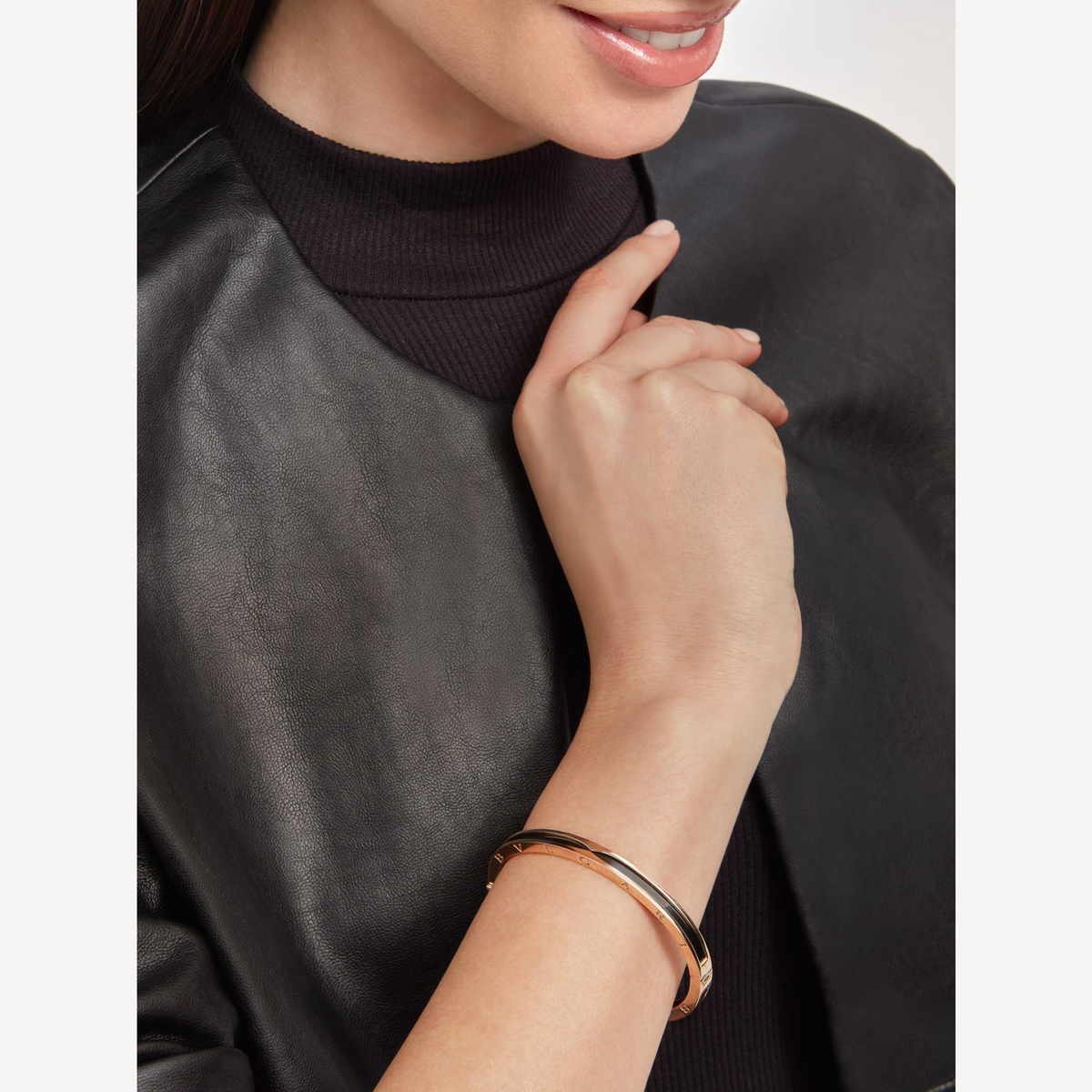 [⭐⭐JeweliWhal]ZERO 1 PINK GOLD WITH BLACK CERAMIC BRACELET