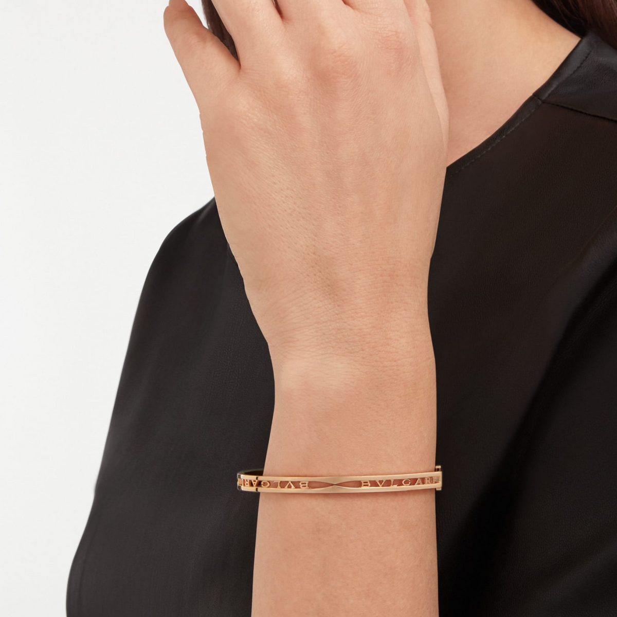 [⭐⭐JeweliWhal]ZERO 1 SPIRAL-LOGO-ARMBAND IN ROSÉGOLD