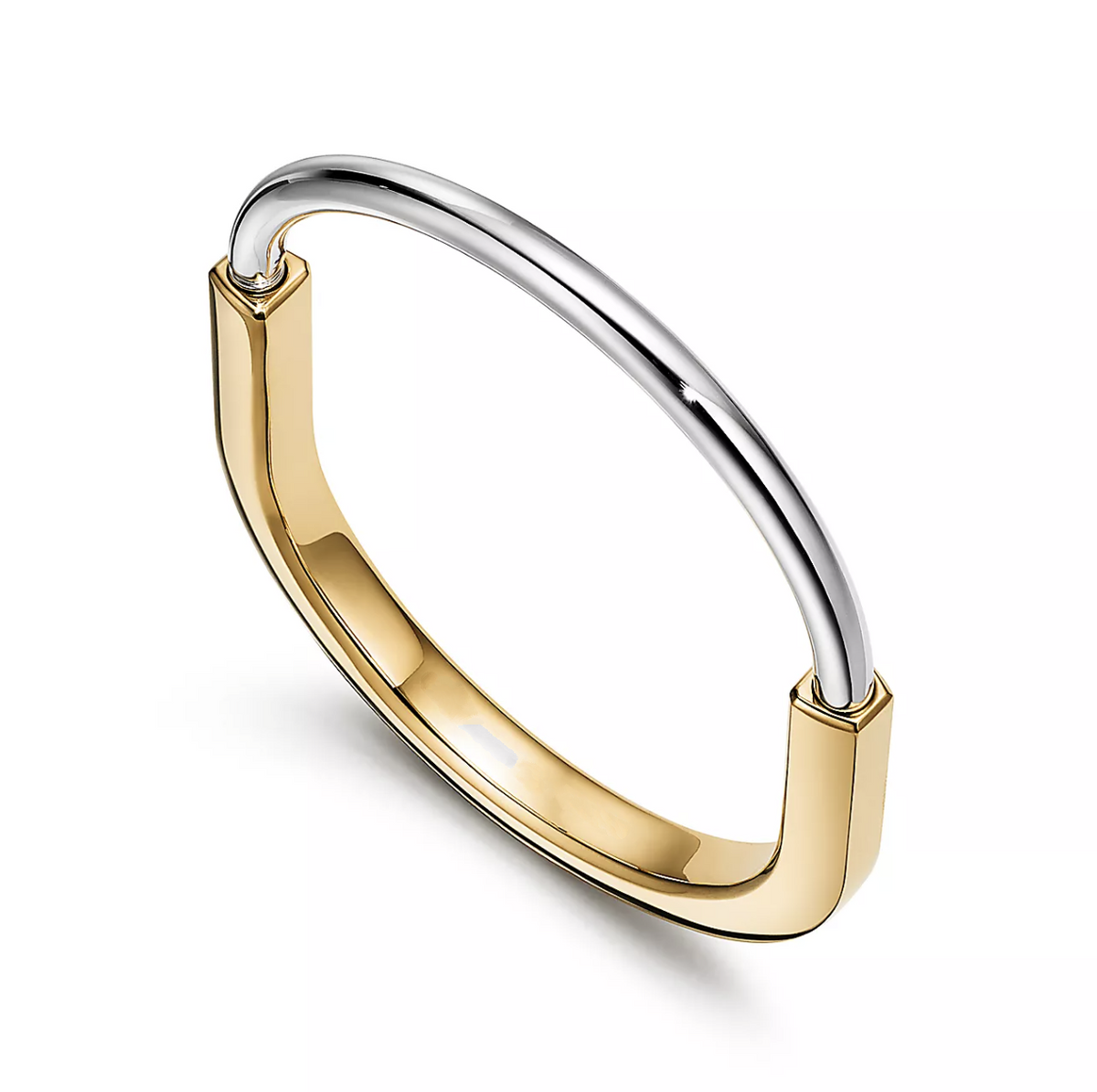 [JeweliWhal]LOCK BRACELET YELLOW AND WHITE GOLD