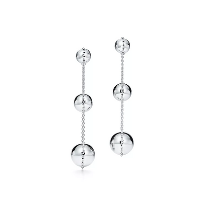 [JeweliWhal]TRIPLE DROP SILVER EARRINGS