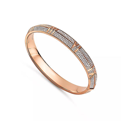 [JeweliWhal]ATLAS X PINK GOLD DIAMOND PAVED BRACELET