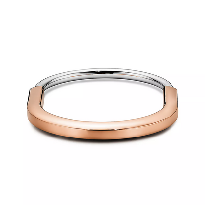 [JeweliWhal]LOCK BRACELET ROSE AND WHITE GOLD