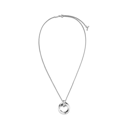 [JeweliWhal]T CIRCLE PENDENT SILVER NECKLACE