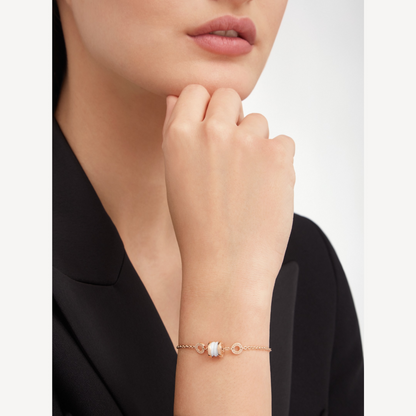 [⭐⭐JeweliWhal]ZERO 1 SOFT PINK GOLD AND WHITE CERAMIC BRACELET