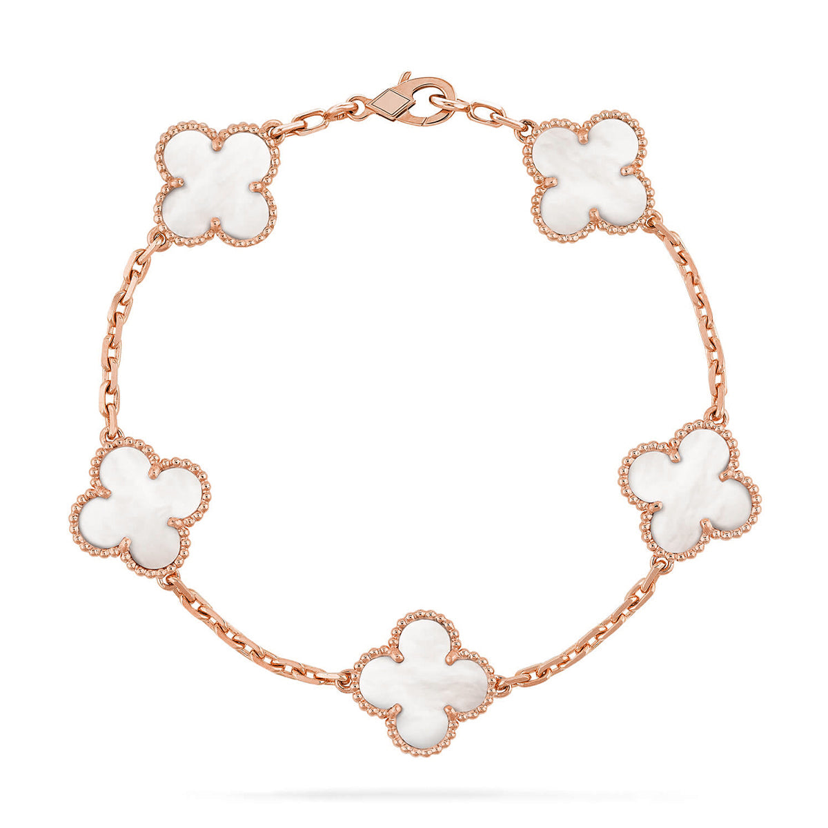[⭐⭐JeweliWhal]CLOVER WHITE PEARL MOP 5 MOTIF BRACELET COLLECTION