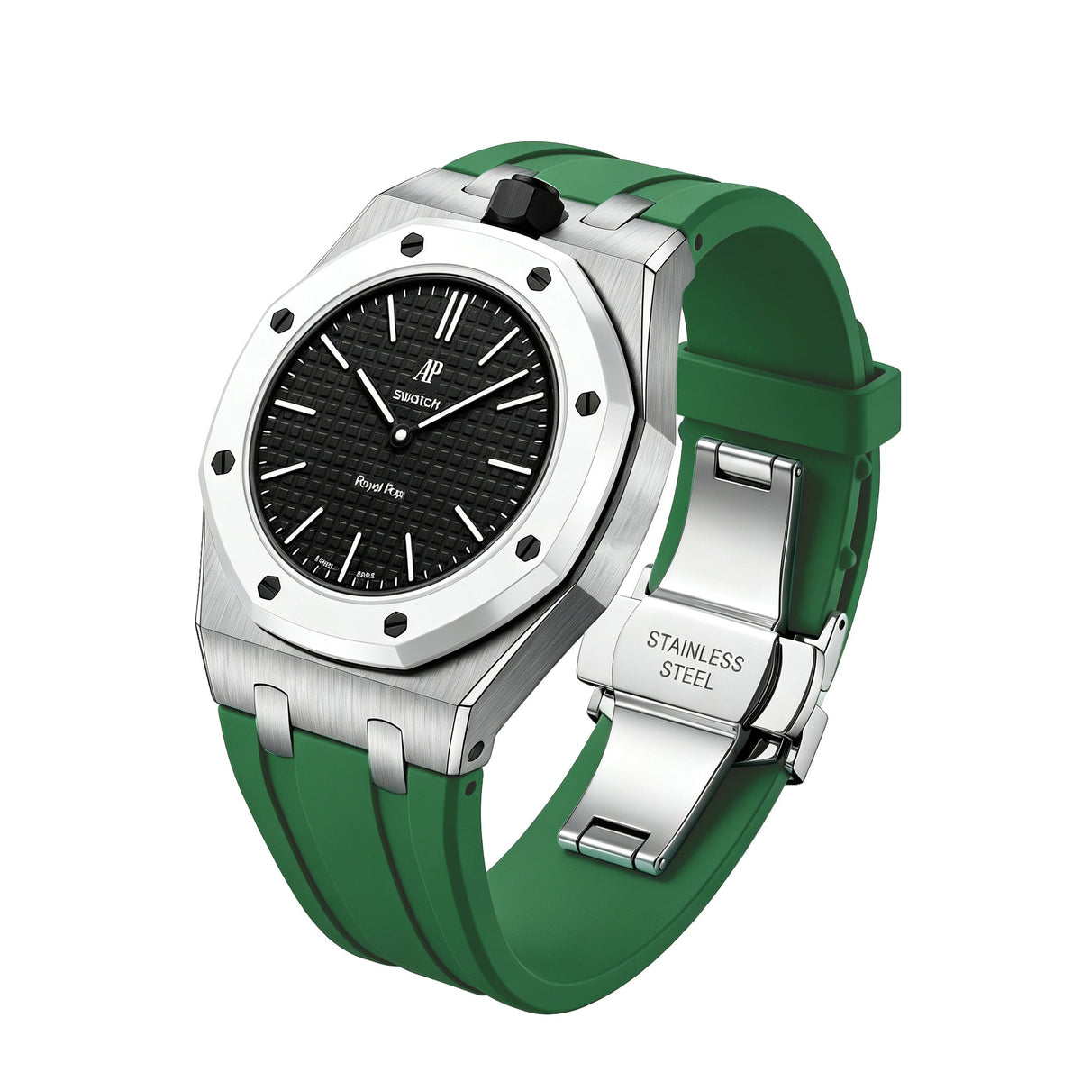 Royal Oak Pop Exklusives Stahlgehäuse & Silikonarmband mit Halterung