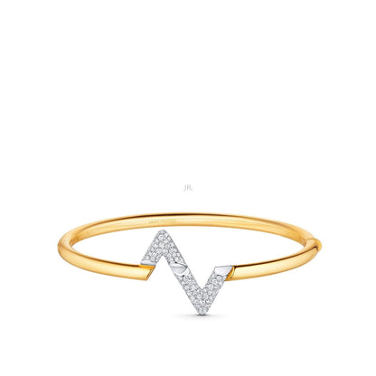 [⭐⭐JeweliWhal]VOLTE UPSITE DOWN GOLD DIAMOND BRACELET