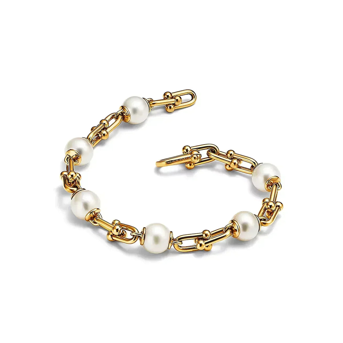 [JeweliWhal]LINK BRACELET GOLD WITH FRESHWATER PEARLS