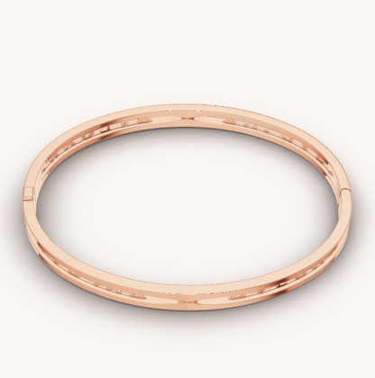 [⭐⭐JeweliWhal]ZERO 1 SPIRAL-LOGO-ARMBAND IN ROSÉGOLD