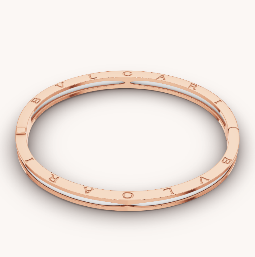 [⭐⭐JeweliWhal]ZERO 1 ROSÉGOLD MIT WEISSEM KERAMIKARMBAND