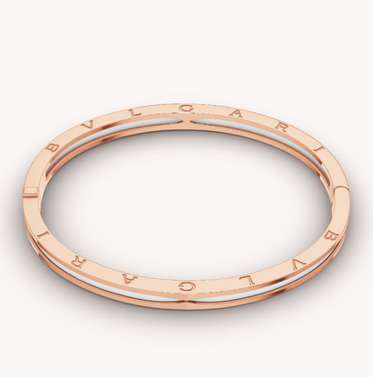 [⭐⭐JeweliWhal]ZERO 1 ROSÉGOLD MIT WEISSEM KERAMIKARMBAND