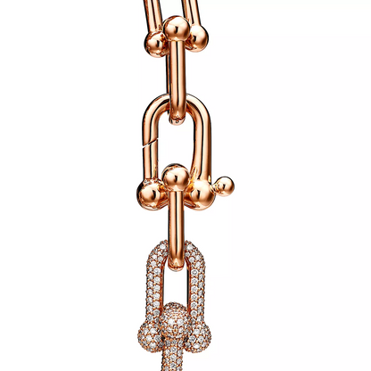 [JeweliWhal]HARDWEAR LARGE LINK PINK GOLD PAVED DIAMOND BRACELET