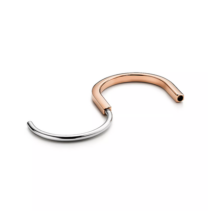 [JeweliWhal]LOCK BRACELET ROSE AND WHITE GOLD