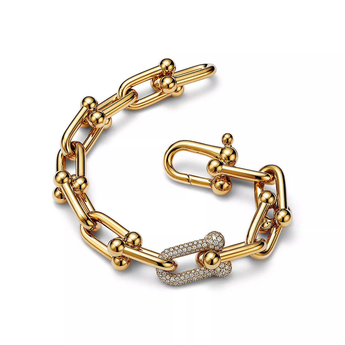 [JeweliWhal]HARDWEAR LARGE LINK GOLD DIAMOND BRACELET