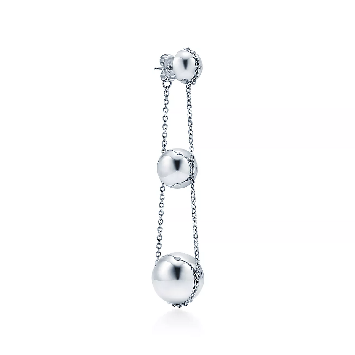 [JeweliWhal]TRIPLE DROP SILVER EARRINGS