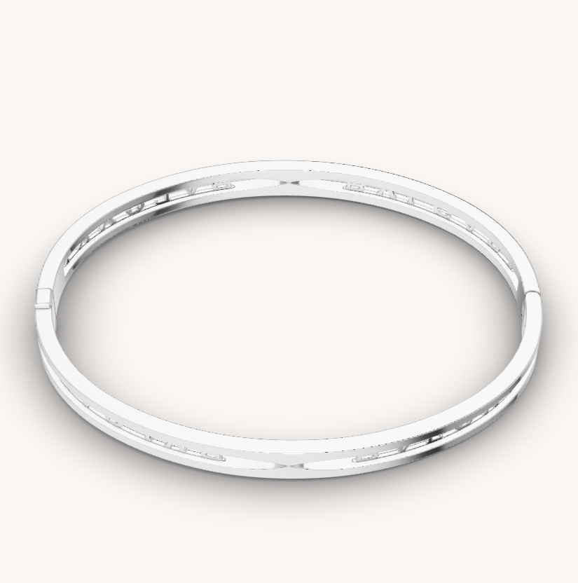 [⭐⭐JeweliWhal]ZERO 1 SPIRAL LOGO SILVER BRACELET