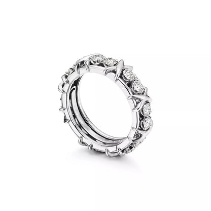 [JeweliWhal]SIXTEEN STONE SILVER RING