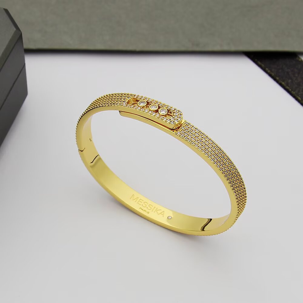 [⭐⭐JeweliWhal]Move Noa Full Pavé Diamond Bangle Bracelet