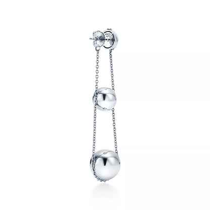 [JeweliWhal]TRIPLE DROP SILVER EARRINGS