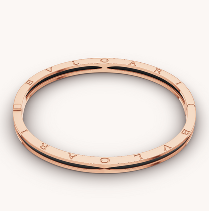 [⭐⭐JeweliWhal]ZERO 1 PINK GOLD WITH BLACK CERAMIC BRACELET