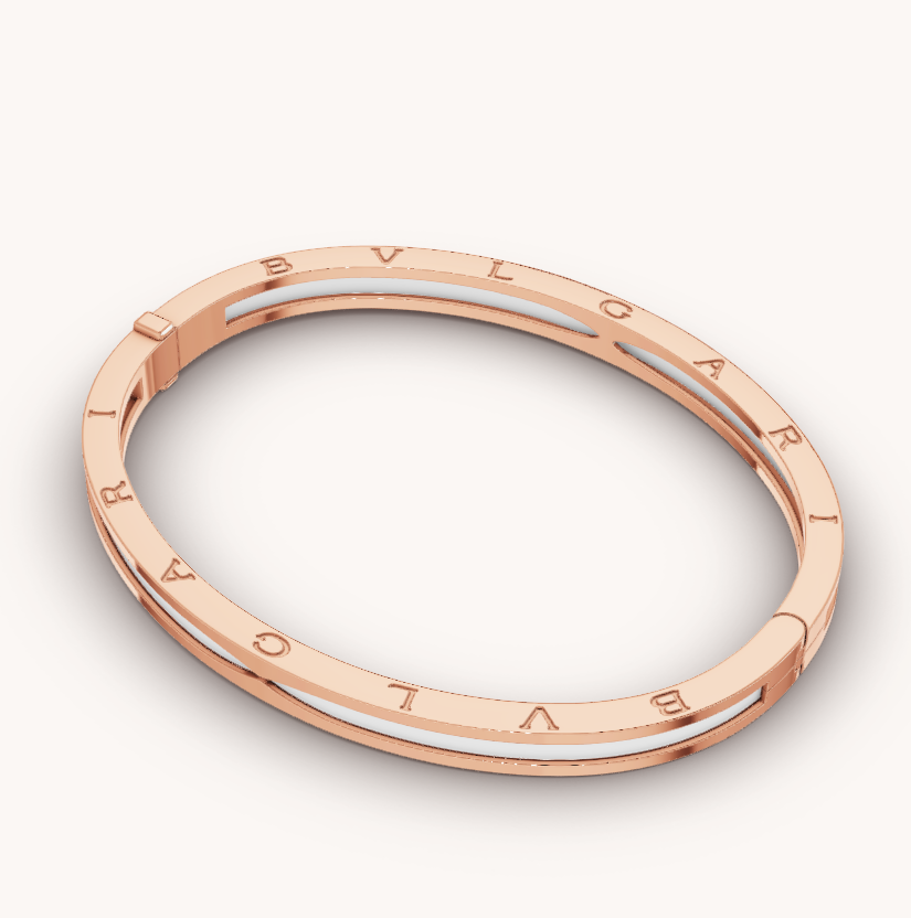 [⭐⭐JeweliWhal]ZERO 1 ROSÉGOLD MIT WEISSEM KERAMIKARMBAND